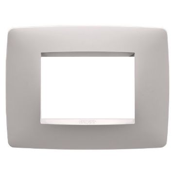 Rama decorativa Gewiss Chorus Monochrome One Bej Satinat 3 module GW16103VL