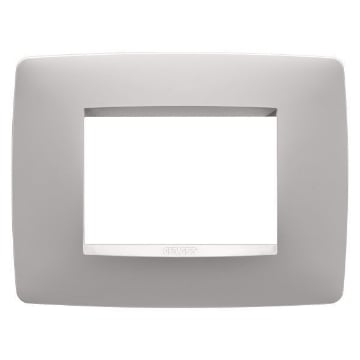 Rama decorativa Gewiss Chorus Monochrome One Bej Satinat 3 module GW16103VL