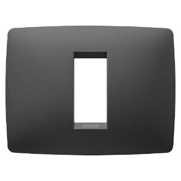 Rama decorativa Gewiss Chorus Monochrome One Negru Satinat 1 modul GW16101VN