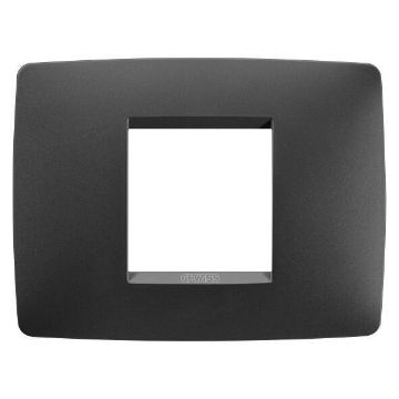 Rama decorativa Gewiss Chorus Monochrome One Negru Satinat 2 module GW16102VN