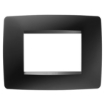 Rama decorativa Gewiss Chorus Monochrome One Negru Satinat 3 module GW16103VN