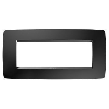 Rama decorativa Gewiss Chorus Monochrome One Negru Satinat 6 module GW16106VN