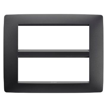 Rama decorativa Gewiss Chorus Monochrome One Negru Satinat 12 module GW16112VN