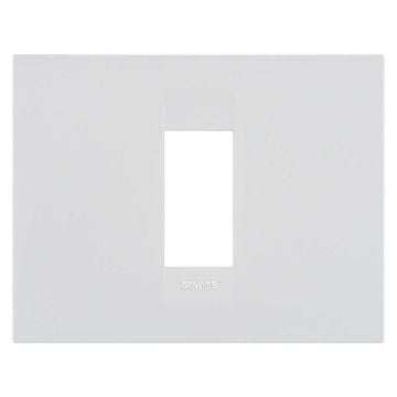 Rama decorativa Gewiss Chorus Monochrome Geo Alb Satinat 1 modul GW16401VW