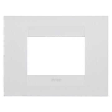 Rama decorativa Gewiss Chorus Monochrome Geo Alb Satinat 3 module GW16403VW