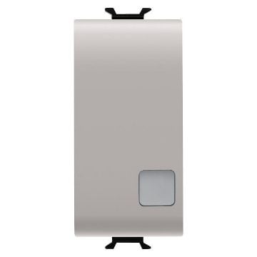 Intrerupator LED Gewiss Chorus Monochrome 1 modul Bej Satinat 1P-16AX GW13003