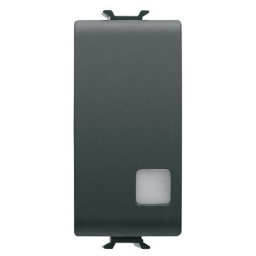 Intrerupator LED Gewiss Chorus Monochrome 1 modul Negru 2P-16AX GW12005