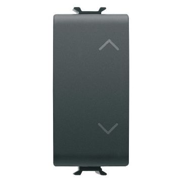 Intrerupator Up-Down Gewiss Chorus Monochrome 1 modul Negru 1P-10AX GW12121
