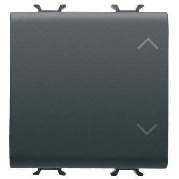 Intrerupator Up-Down Gewiss Chorus Monochrome 2 module Negru 1P-10AX GW12123