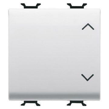 Intrerupator Up-Down Gewiss Chorus Monochrome 2 module Alb 1P-10AX GW10123