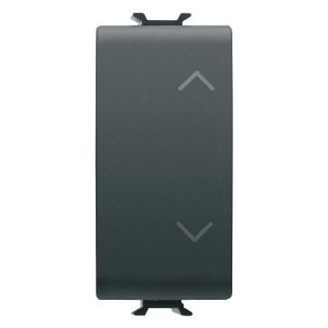 Intrerupator Up-Down Gewiss Chorus Monochrome 1 modul Negru 2P-10AX GW12122