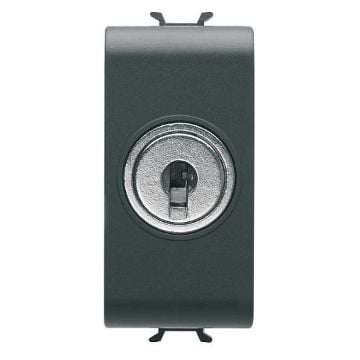 Intrerupator cap-scara Gewiss Chorus Monochrome cheie 1 modul Negru 1P-10AX GW12054