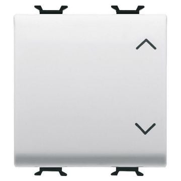 Intrerupator Up-Down Gewiss Chorus Monochrome 2 module Alb Satinat 1P-10AX GW15123
