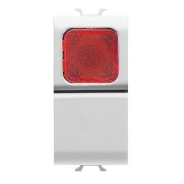 Buton revenire rosu Gewiss Chorus Monochrome 1 modul Alb 1P NO-16A GW10143