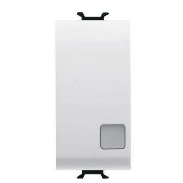 Intrerupator LED revenire Gewiss Chorus Monochrome 1 modul Alb Satinat 1P 16A GW15133