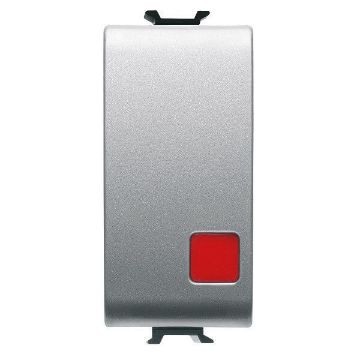 Buton revenire Gewiss Chorus Monochrome 1 modul Titan 1P NI+ND-16A stop GW14138