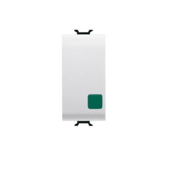 Buton revenire Gewiss Chorus Monochrome 1 modul Alb Satinat 1P NI+ND-16A start GW15139