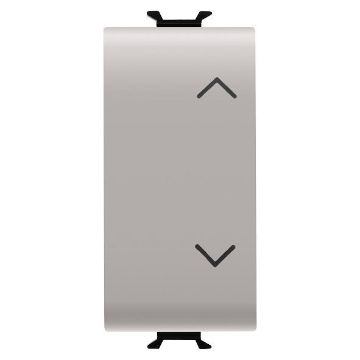 Buton dublu-interblocare Gewiss Chorus Monochrome 1 modul Bej 1P ND+ND-10A GW13140