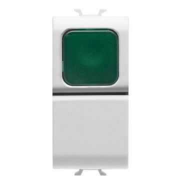 Buton revenire verde Gewiss Chorus Monochrome 1 modul Alb 1P NO-16A GW10142