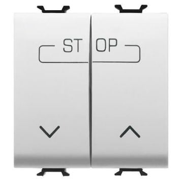Buton dublu Gewiss Chorus Monochrome 2 module Alb 1P-16AX GW10160F