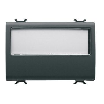 Buton LED eticheta Gewiss Monochrome 3 module Negru 1P ND 10A GW12192