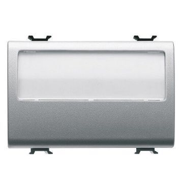 Buton LED eticheta Gewiss Chorus Monochrome 3 module Titan 1P ND 10A GW14192