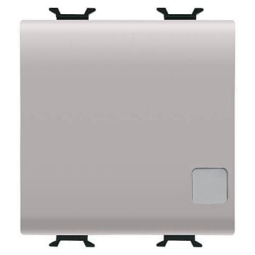 Intrerupator LED Gewiss Chorus Monochrome 2 module Bej 1P-16AX GW13073F
