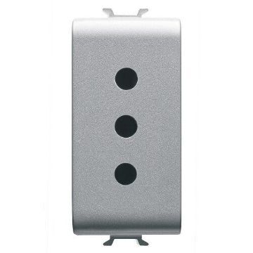 Priza Gewiss Chorus Monochrome 1 modul 2P T 10A P11 Standard Italian Titan GW14201