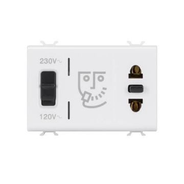 Priza aparat ras Gewiss Chorus Monochrome 3 module Alb GW10331