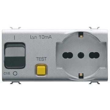 Priza Gewiss Chorus Monochrome 4 module 2P+E 16A P30 17 RCCB 1P+N Titan GW14322