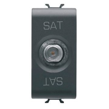 Priza Gewiss Chorus Monochrome TV/SAT Direct 1 modul Negru GW12371