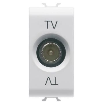 Priza Gewiss Chorus Monochrome TV 5dB 1 modul Alb GW10362