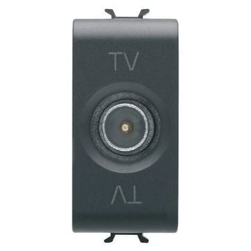 Priza Gewiss Chorus Monochrome TV 5dB 1 modul Negru GW12362