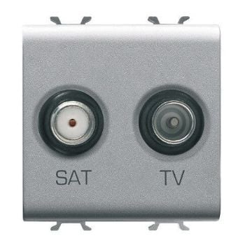 Priza Gewiss Chorus Monochrome TV/SAT Direct 2 module Titan GW14383