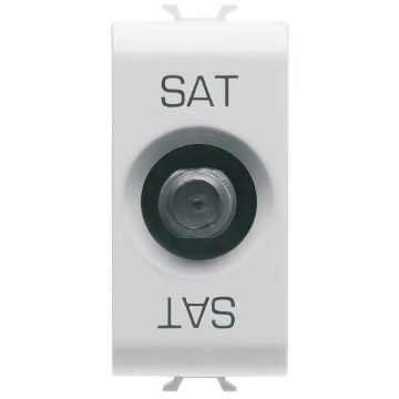 Priza Gewiss Chorus Monochrome TV/SAT 5dB 1 modul Alb GW10372