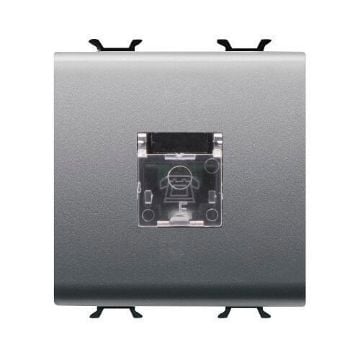 Priza telefon Gewiss Chorus Monochrome RJ11 2 module Titan GW14409
