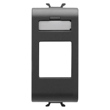 Adaptor priza Gewiss Chorus Monochrome RJ45 Negru 1 modul GW12431