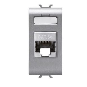 Priza date Gewiss Chorus Monochrome RJ45 5E FTP 1 modul Titan GW14422