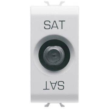 Priza Gewiss Chorus Monochrome TV/SAT 10dB 1 modul Alb GW10373
