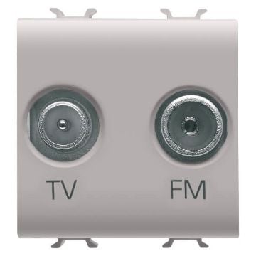 Priza Gewiss Chorus Monochrome TV/FM Direct 2 module Bej GW13381