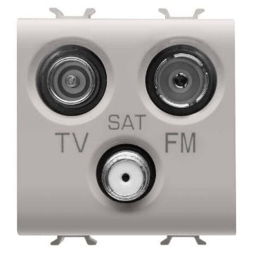 Priza Gewiss Chorus Monochrome TV/SAT/FM Direct 2 module Bej GW13382