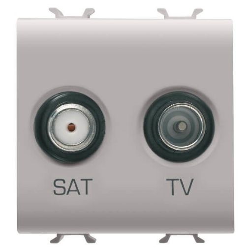 Priza Gewiss Chorus Monochrome TV/SAT Direct 2 module Bej GW13383