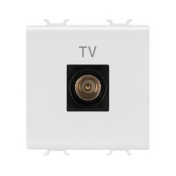 Priza Gewiss Chorus Monochrome tata TV 9.5mm 2 module Alb Satinat GW15367