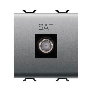 Priza Gewiss Chorus Monochrome mama SAT 9.5mm 2 module Titan GW14377