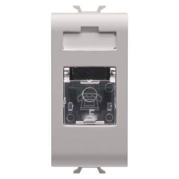 Priza telefon Gewiss Chorus Monochrome RJ11 1 modul Bej GW13401