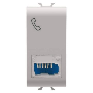 Priza telefon Gewiss Chorus Monochrome standard UK 1 modul Bej GW13406