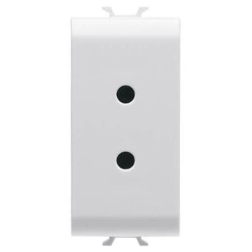 Priza SELV Gewiss Chorus Monochrome 2P-6A-24V 1 modul Alb GW10451