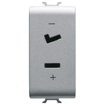 Priza polarizata SELV Gewiss Chorus Monochrome 2P-6A-24V 1 modul Titan GW14452