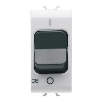 Disjunctor miniatural Gewiss Chorus Monochrome 1P C6 3KA 1 modul Alb Satinat GW15461