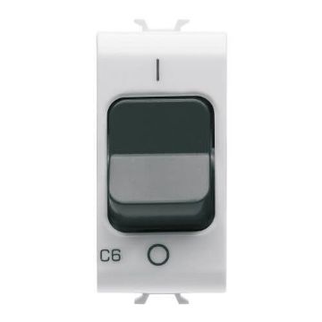 Disjunctor miniatural Gewiss Chorus Monochrome 1P N C6 3KA 1 modul Alb GW10466